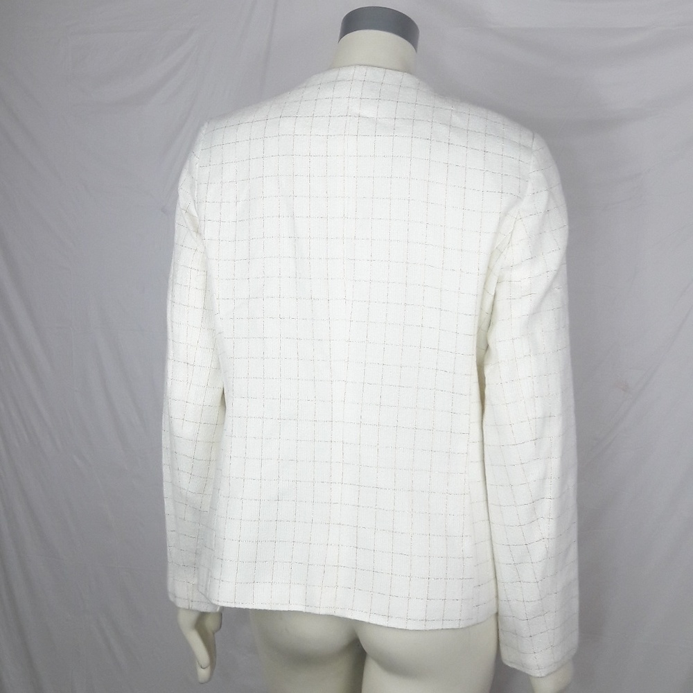 Bob Mackie Window Pane Open Front Blazer Jacket - image 5